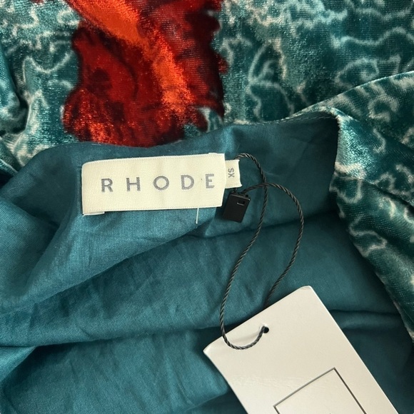 Rhode - NWT Lainey Velvet Pony Print Wrap Dress Sz XS - Picture 8 of 11